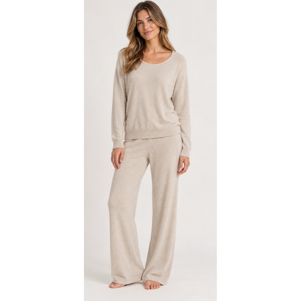 Barefoot Dreams Cozychic Lite Pullover & Wide Leg Lounge Pant Set Size Large